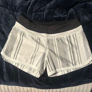 Women's Striped Gray Shorts